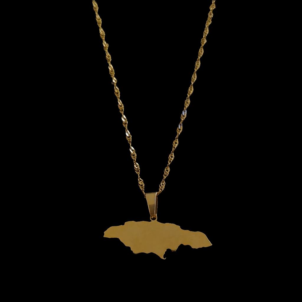 Jamaica Map Gold
