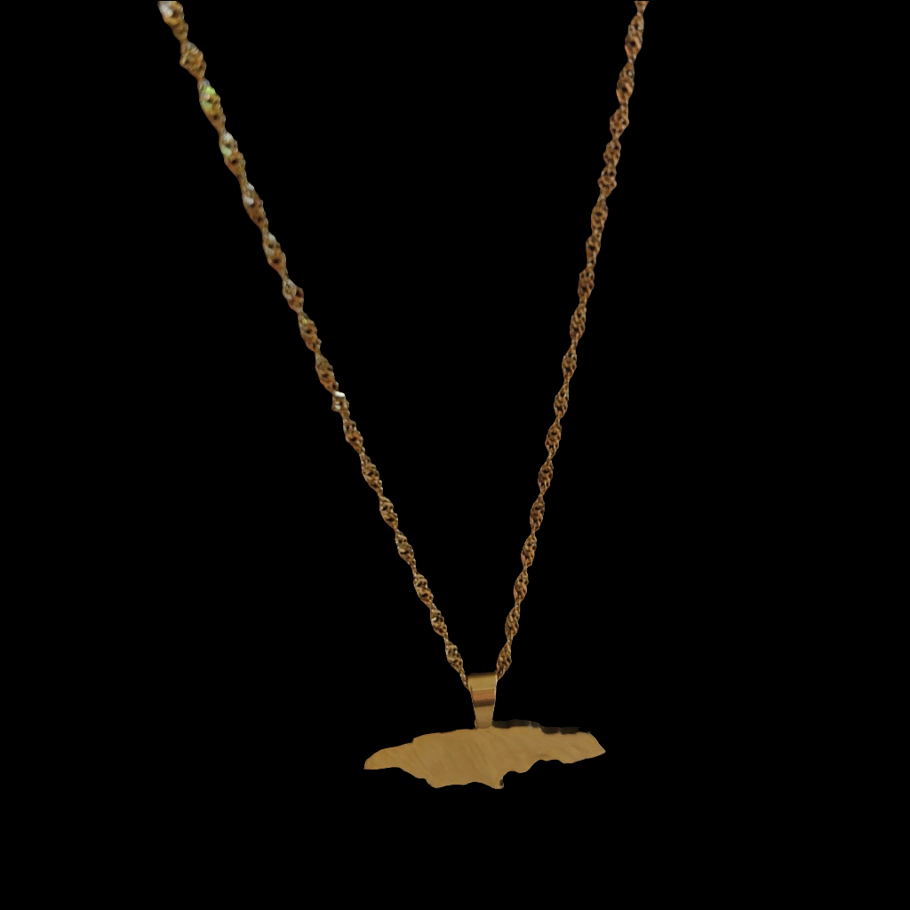 Jamaica Map Gold