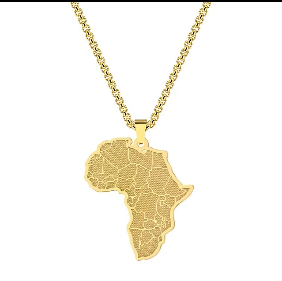 Africa Map Gold